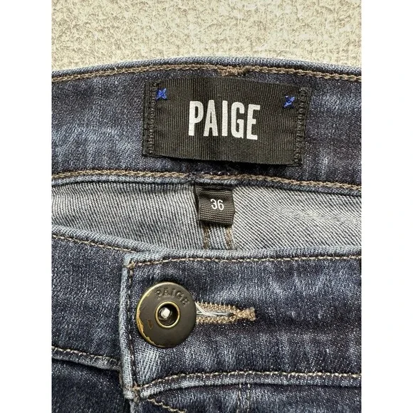 Paige Jeans Adult 36x31 Blue Denim Federal Slim Straight Stretch Normcore Mens
